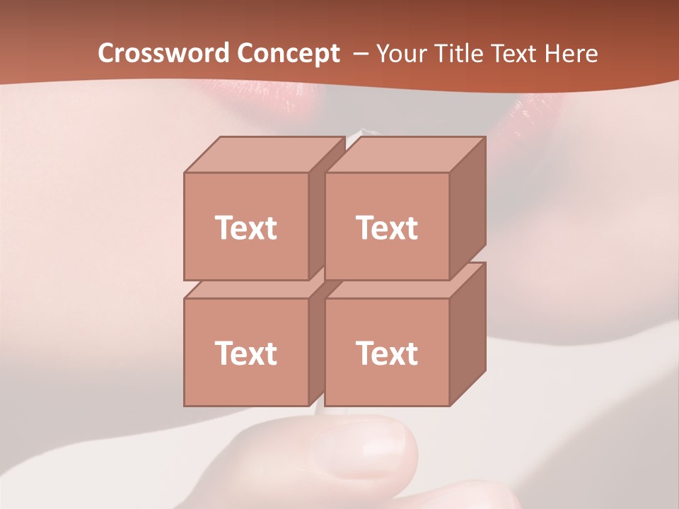 Lips Lipstick Model PowerPoint Template