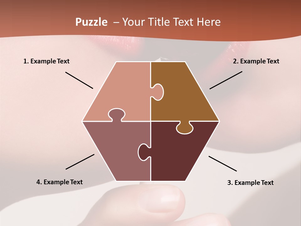 Lips Lipstick Model PowerPoint Template