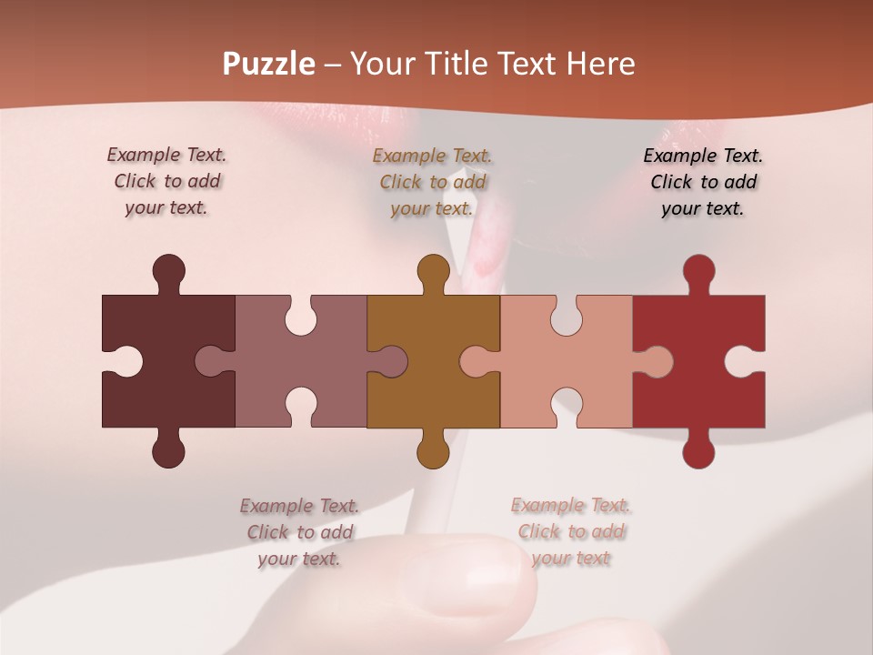 Lips Lipstick Model PowerPoint Template