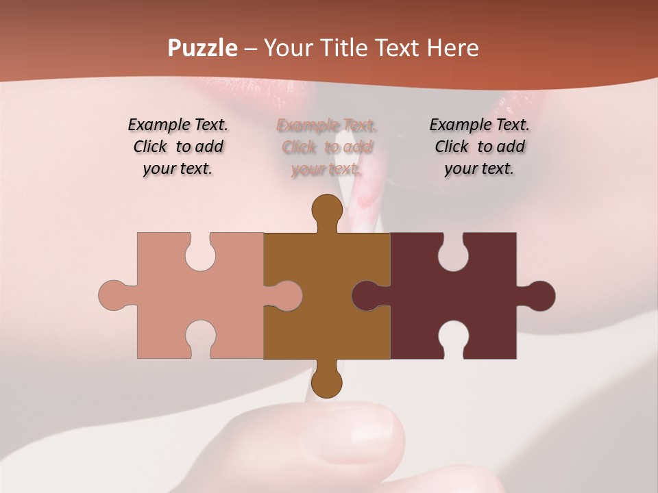 Lips Lipstick Model PowerPoint Template