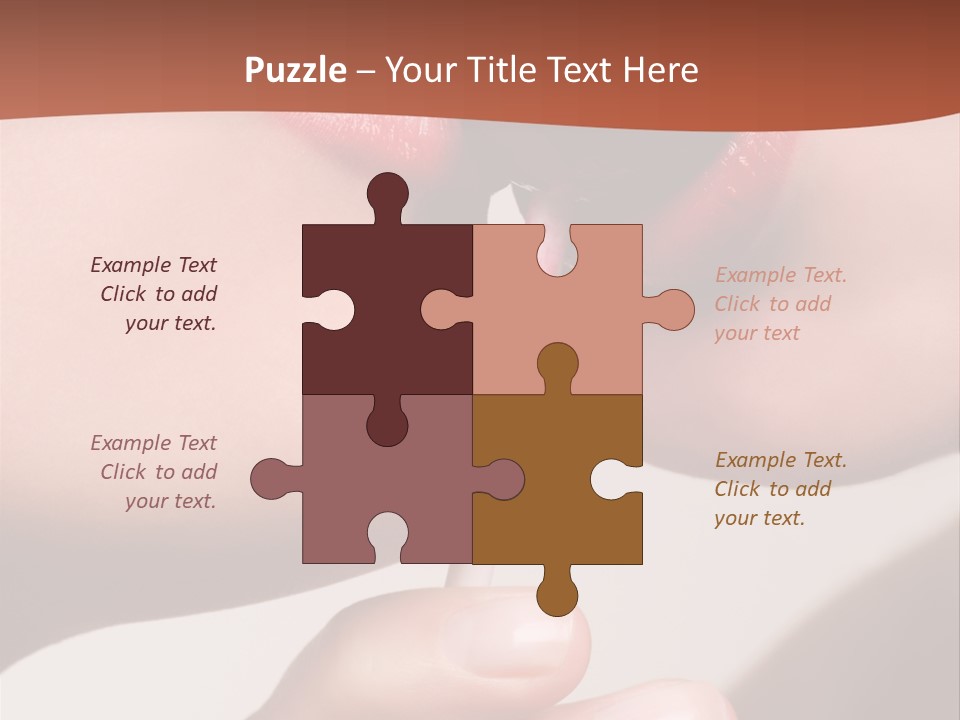 Lips Lipstick Model PowerPoint Template