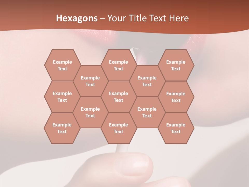 Lips Lipstick Model PowerPoint Template