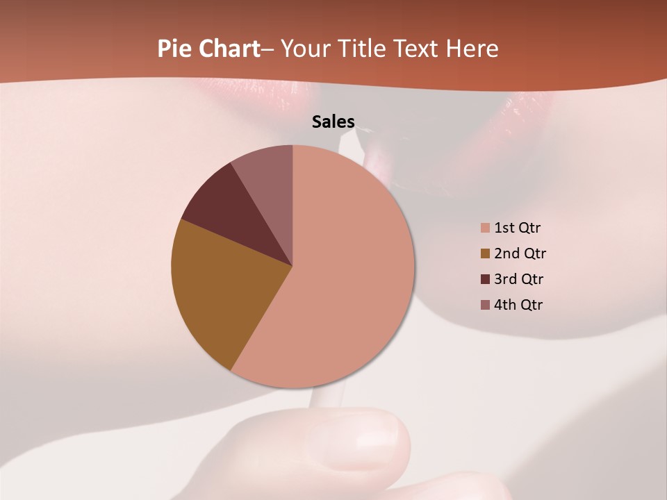 Lips Lipstick Model PowerPoint Template