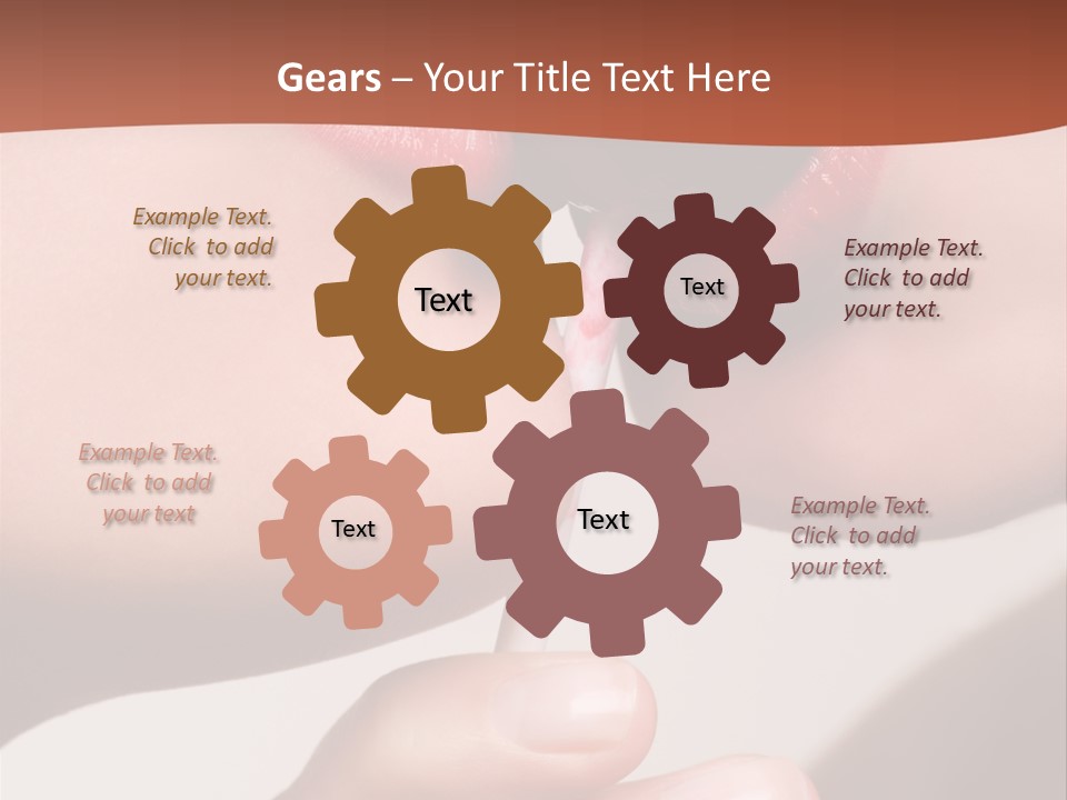 Lips Lipstick Model PowerPoint Template