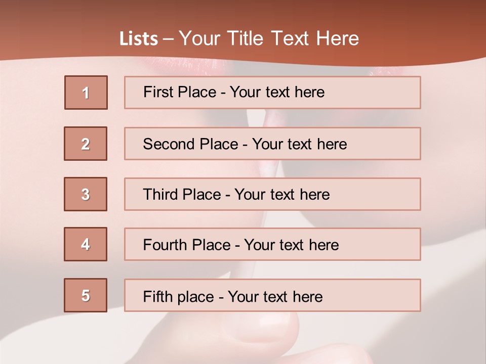 Lips Lipstick Model PowerPoint Template
