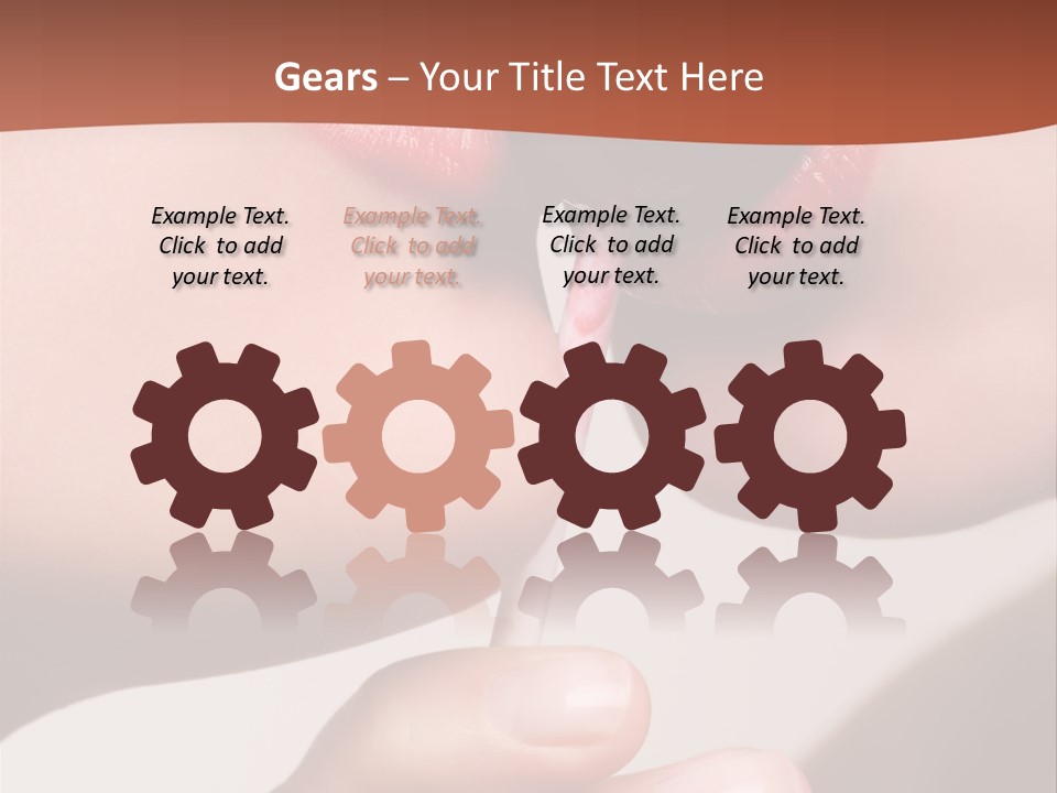 Lips Lipstick Model PowerPoint Template