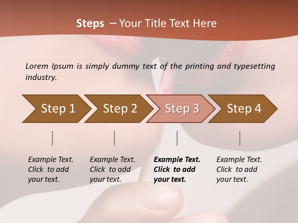 Lips Lipstick Model PowerPoint Template