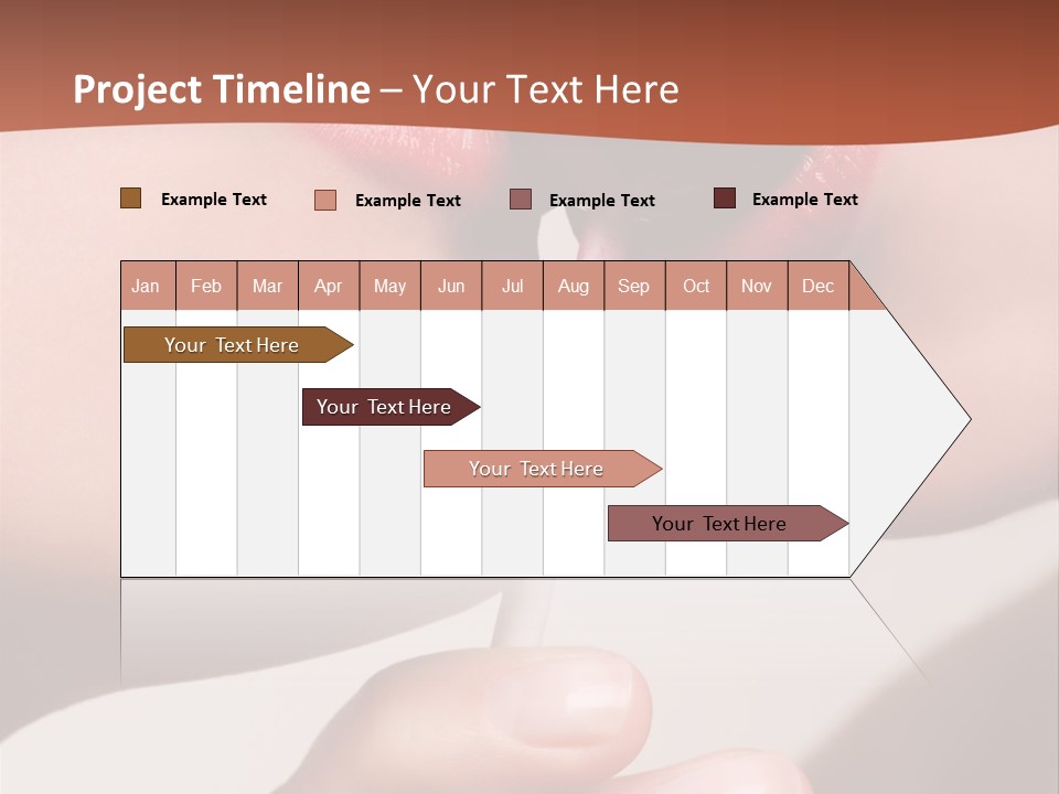 Lips Lipstick Model PowerPoint Template