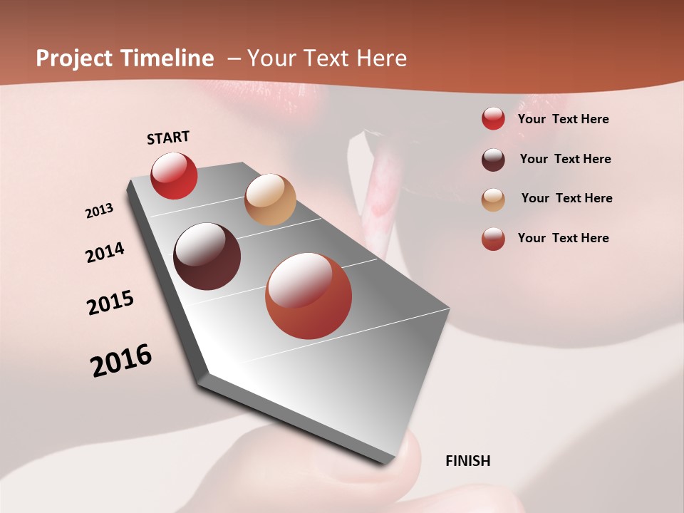 Lips Lipstick Model PowerPoint Template