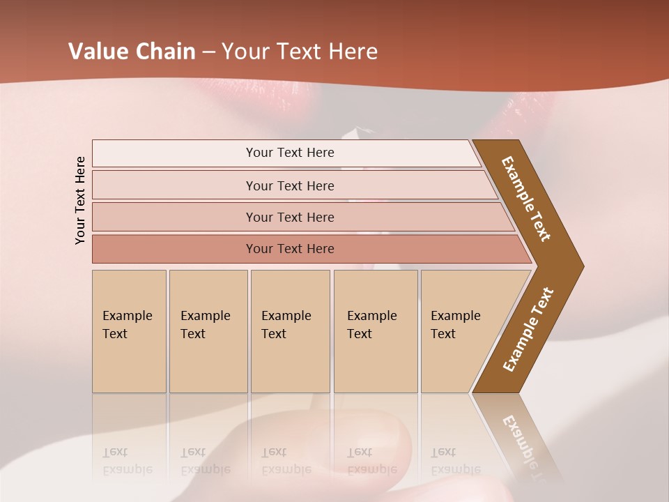 Lips Lipstick Model PowerPoint Template