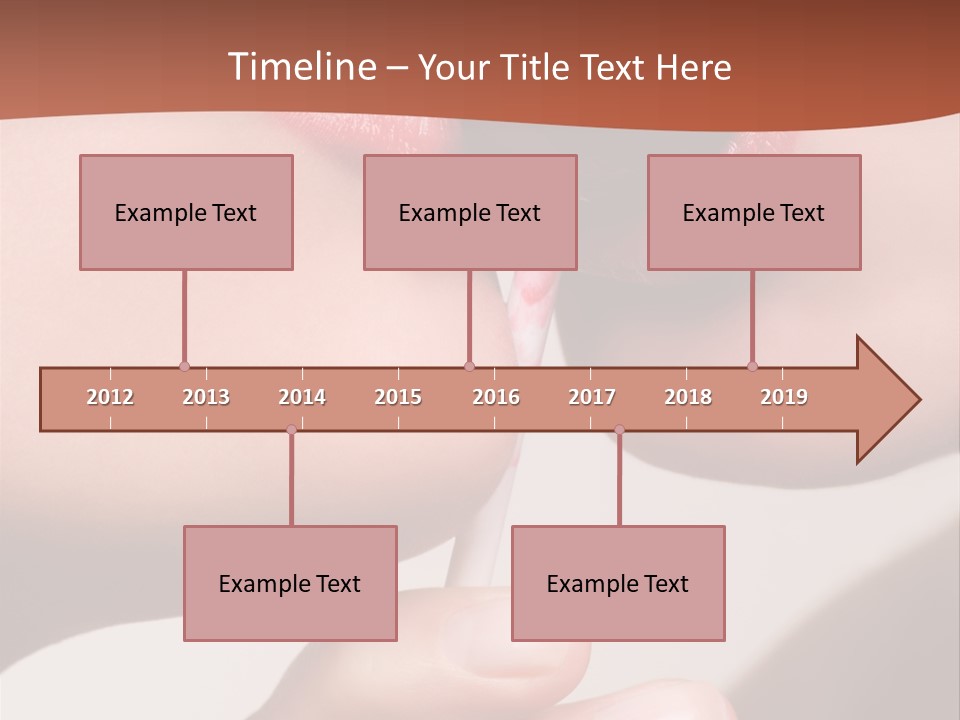 Lips Lipstick Model PowerPoint Template