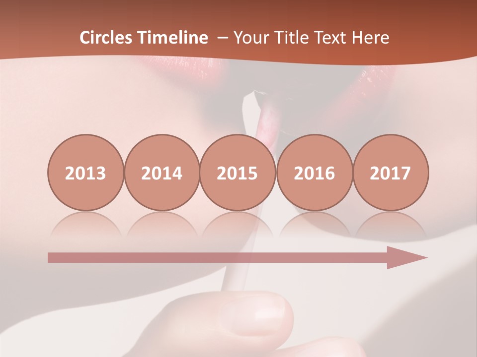 Lips Lipstick Model PowerPoint Template