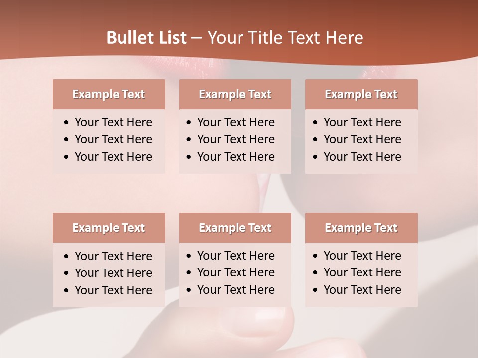 Lips Lipstick Model PowerPoint Template