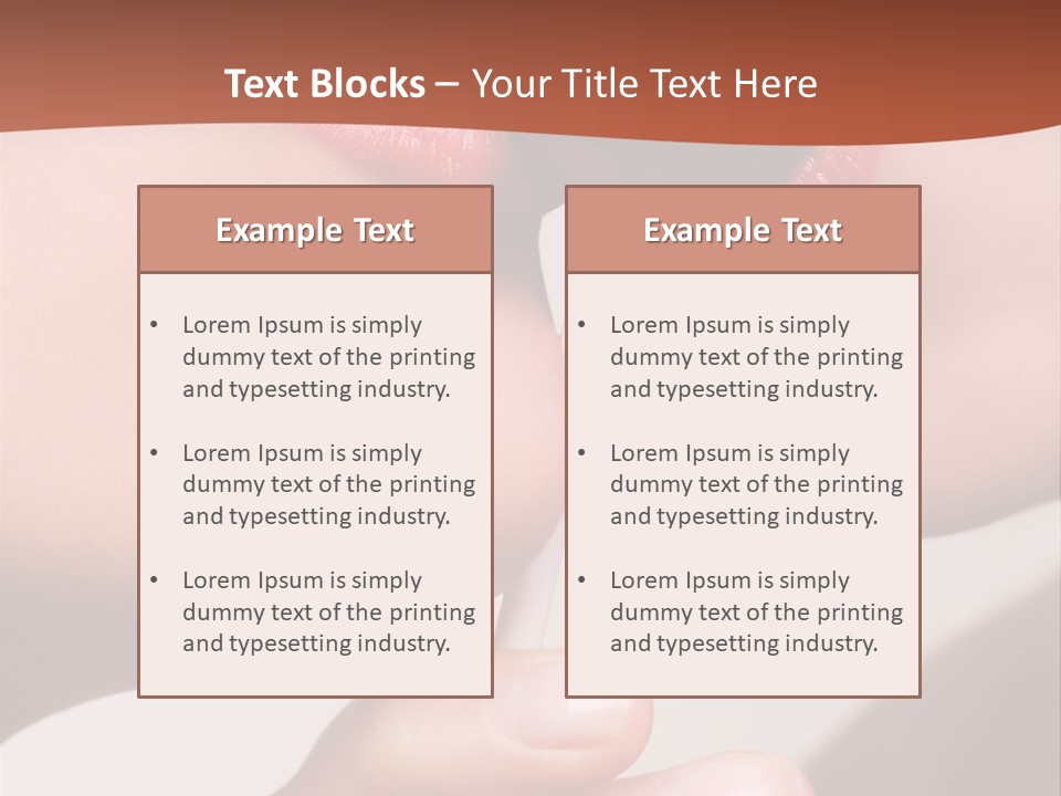 Lips Lipstick Model PowerPoint Template