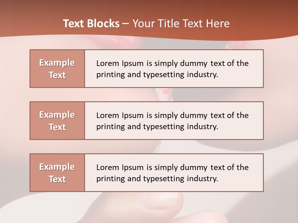 Lips Lipstick Model PowerPoint Template