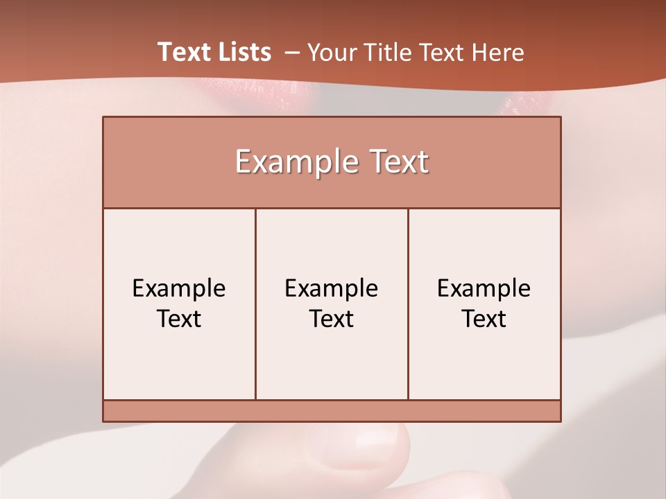 Lips Lipstick Model PowerPoint Template