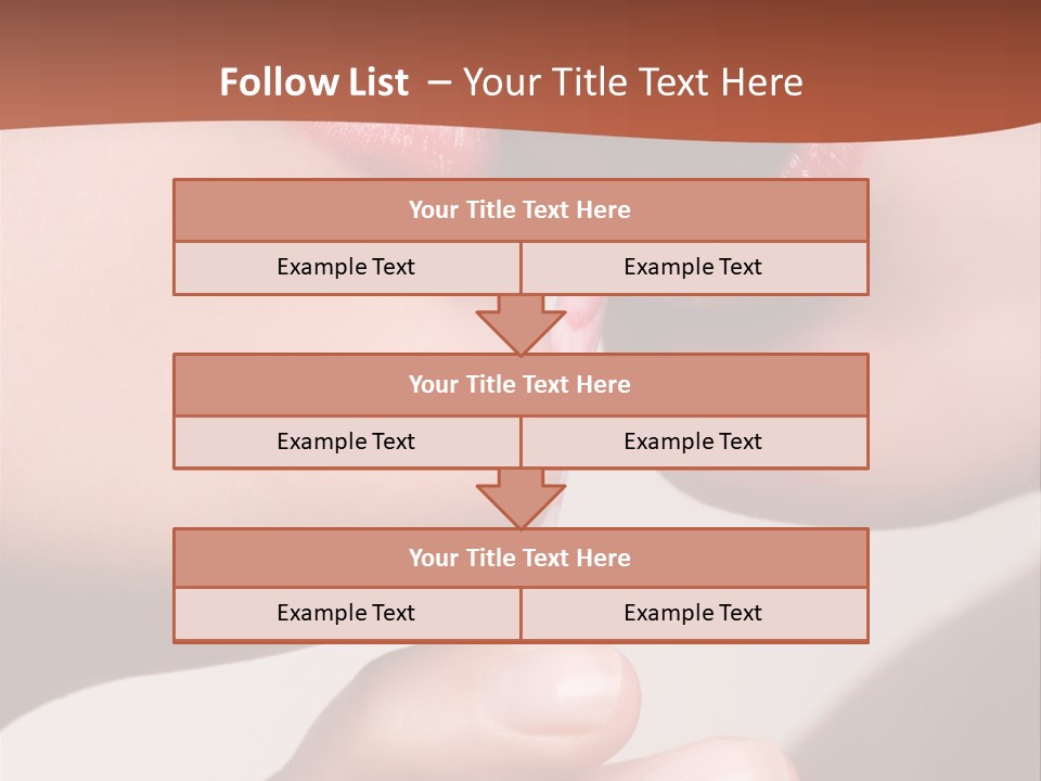 Lips Lipstick Model PowerPoint Template