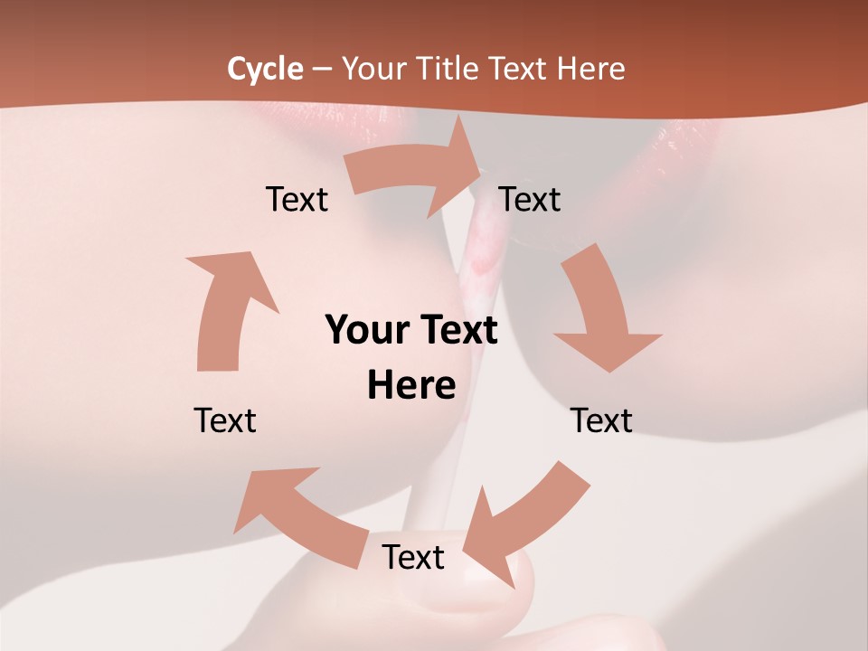 Lips Lipstick Model PowerPoint Template