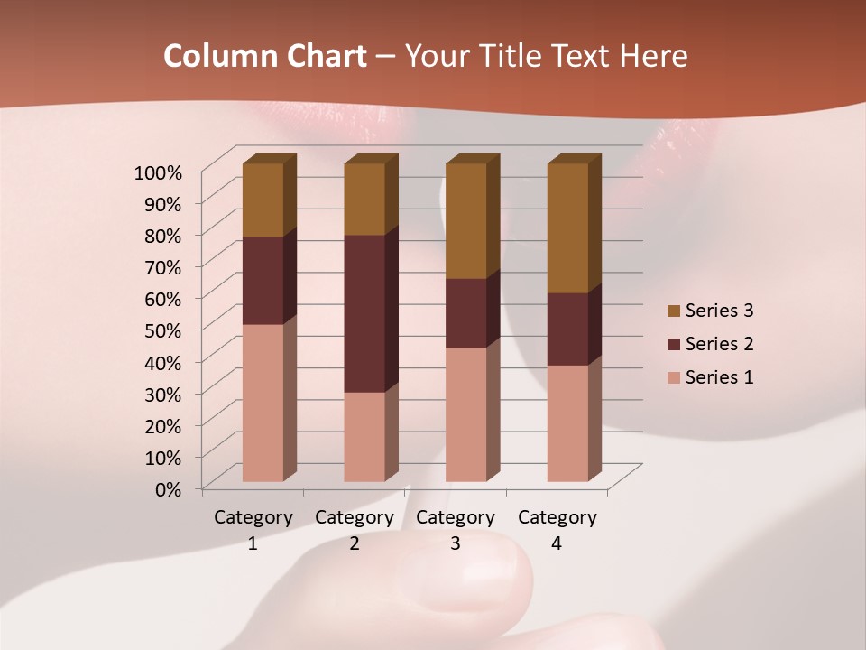 Lips Lipstick Model PowerPoint Template