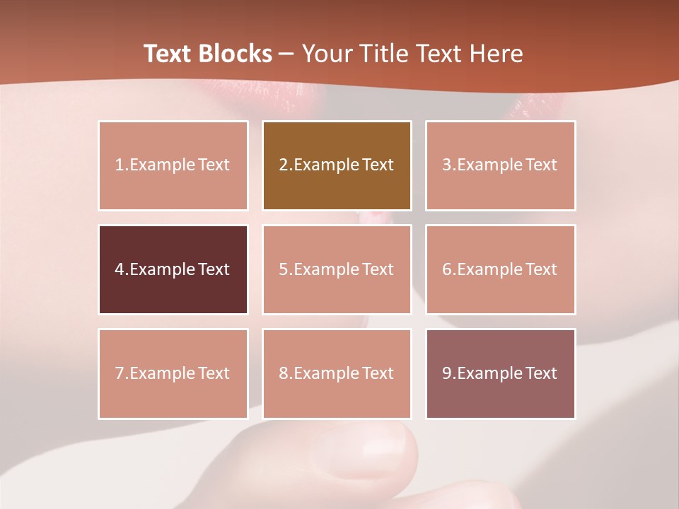 Lips Lipstick Model PowerPoint Template