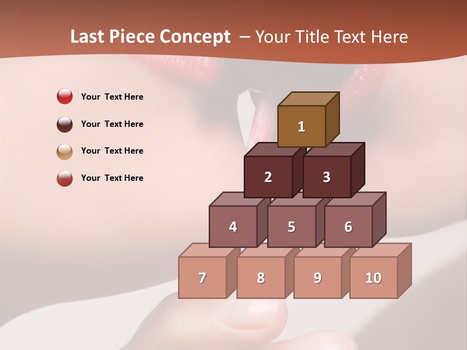 Lips Lipstick Model PowerPoint Template