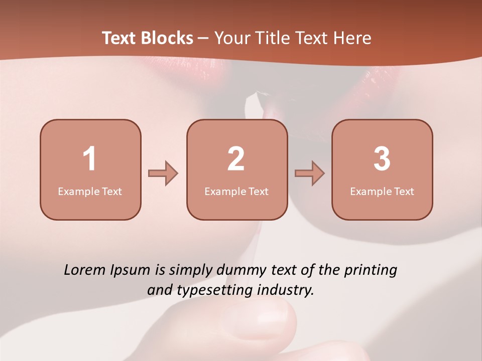 Lips Lipstick Model PowerPoint Template