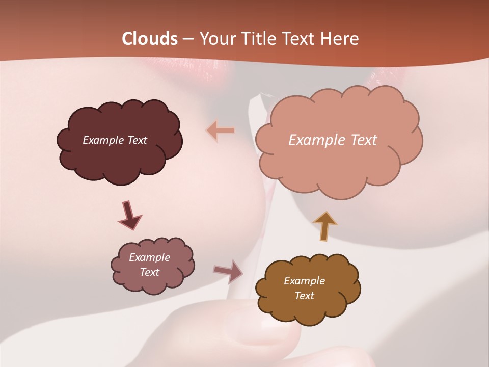 Lips Lipstick Model PowerPoint Template