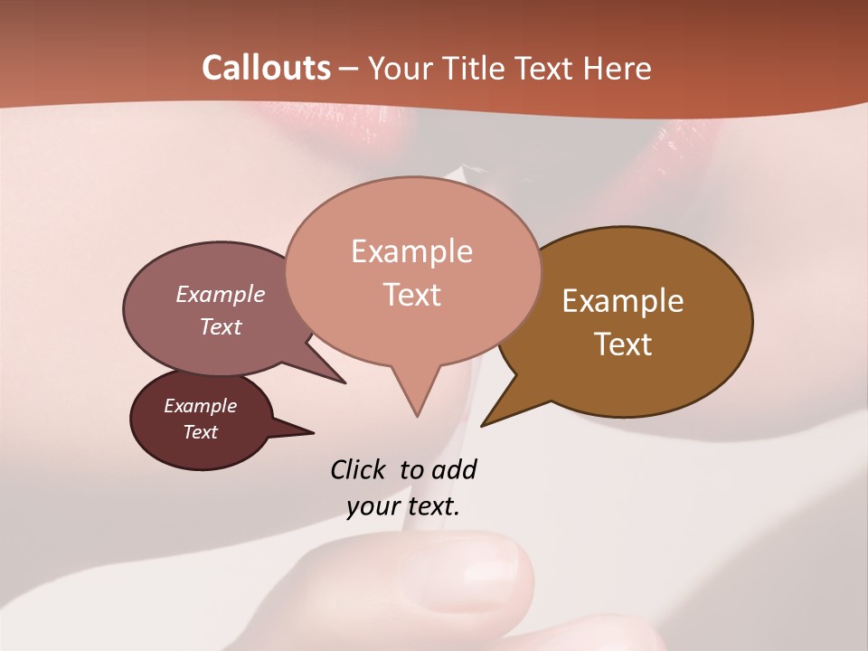 Lips Lipstick Model PowerPoint Template