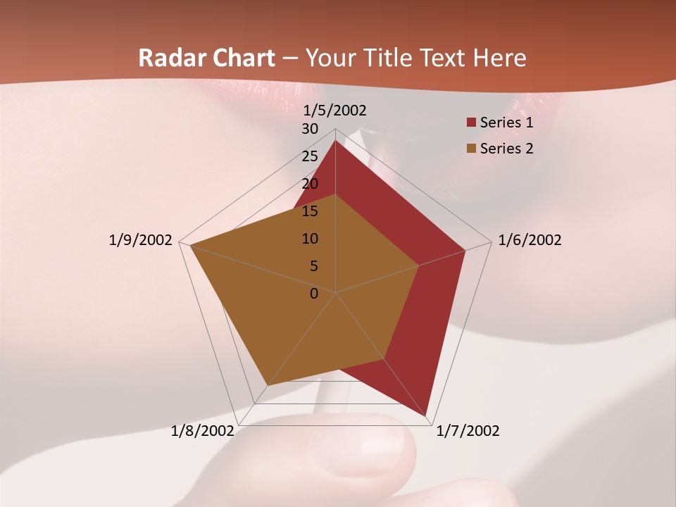 Lips Lipstick Model PowerPoint Template