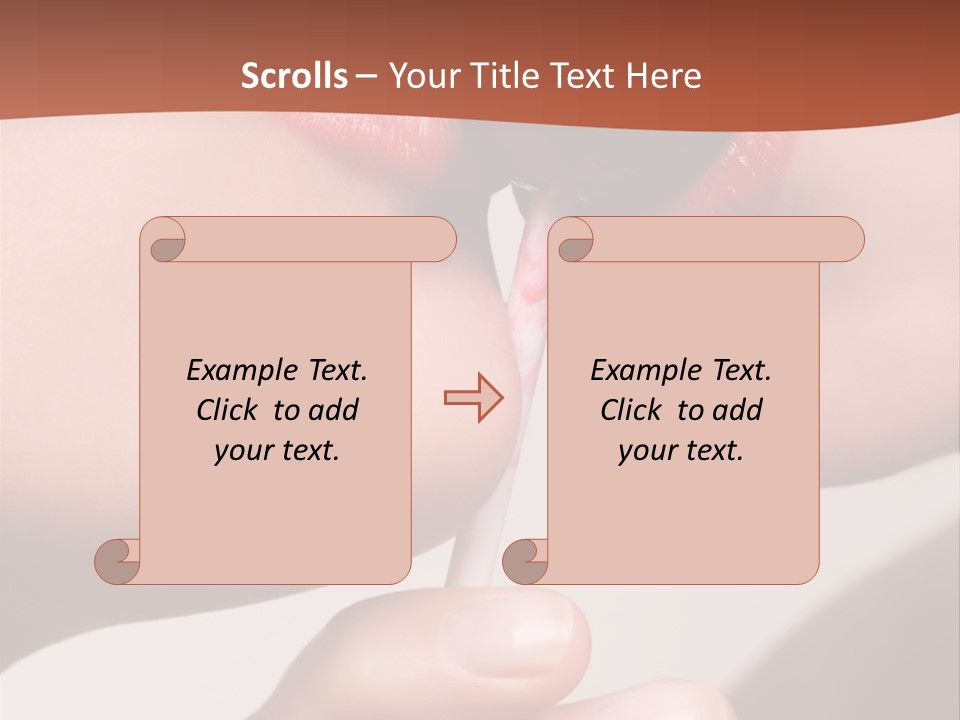 Lips Lipstick Model PowerPoint Template