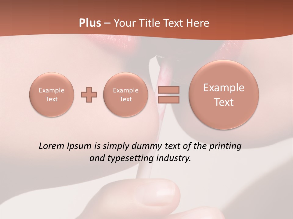 Lips Lipstick Model PowerPoint Template