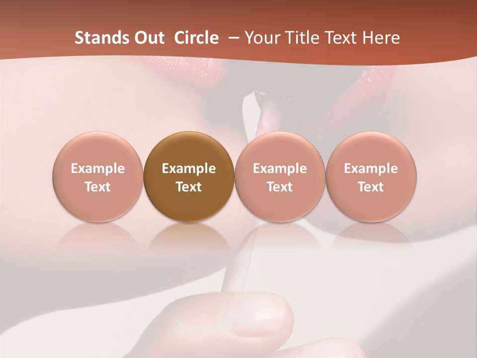 Lips Lipstick Model PowerPoint Template