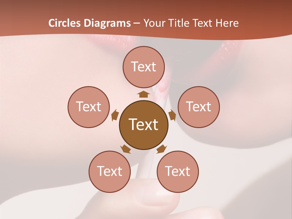 Lips Lipstick Model PowerPoint Template