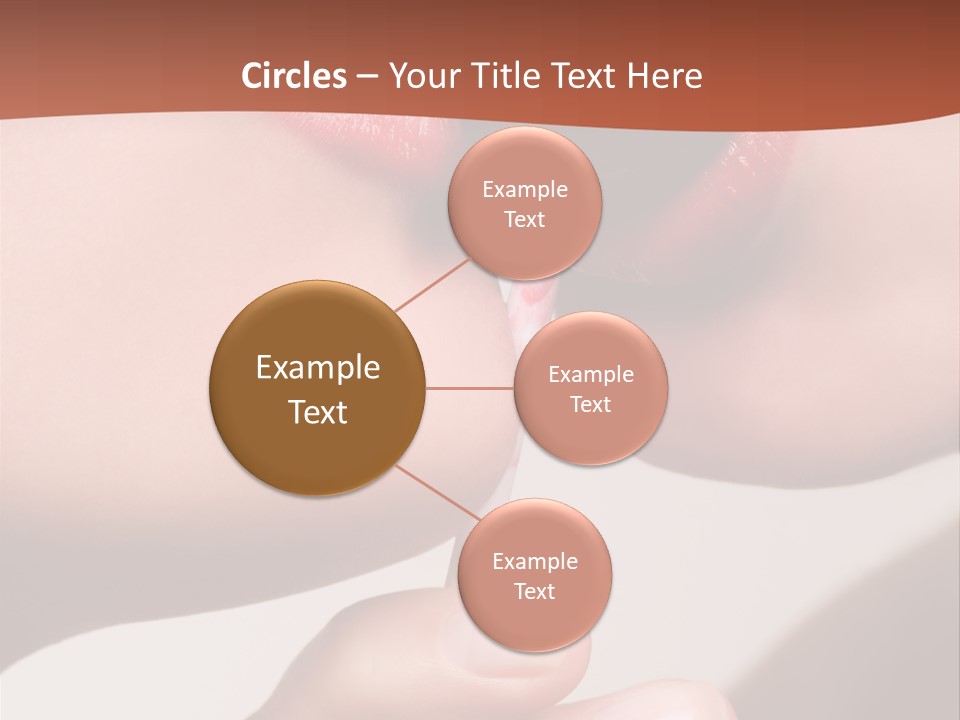 Lips Lipstick Model PowerPoint Template