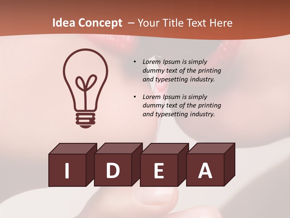 Lips Lipstick Model PowerPoint Template