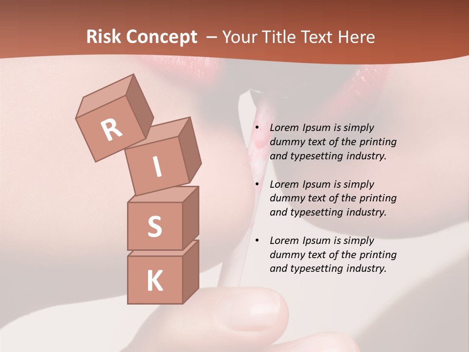 Lips Lipstick Model PowerPoint Template