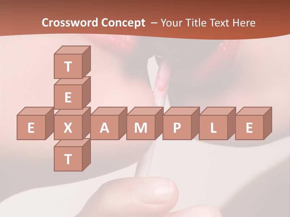 Lips Lipstick Model PowerPoint Template