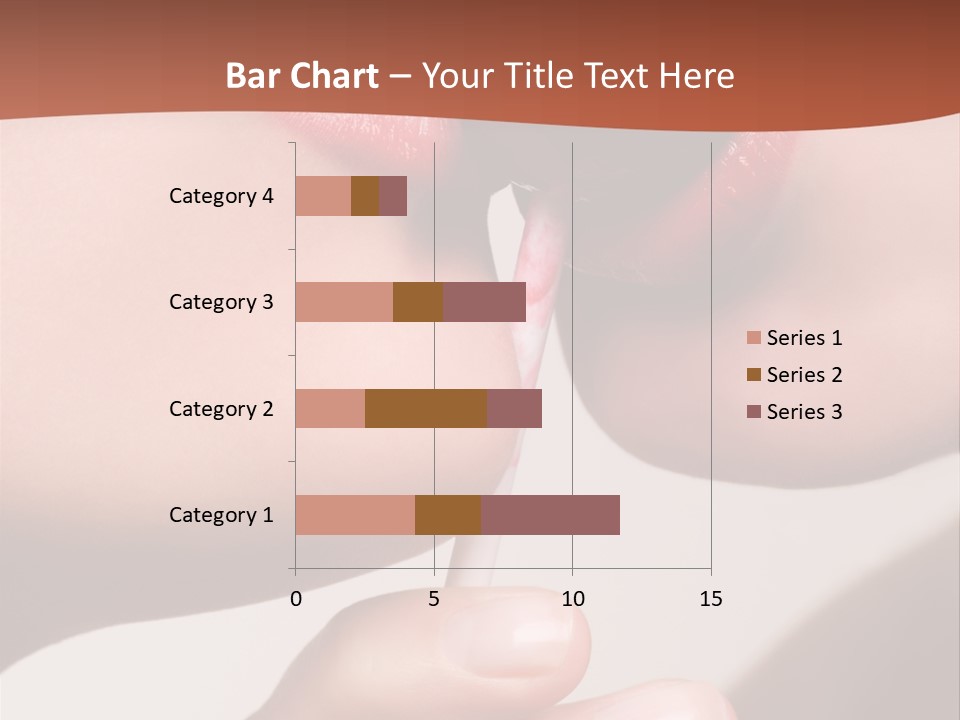 Lips Lipstick Model PowerPoint Template