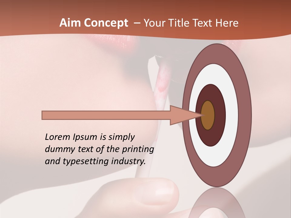 Lips Lipstick Model PowerPoint Template