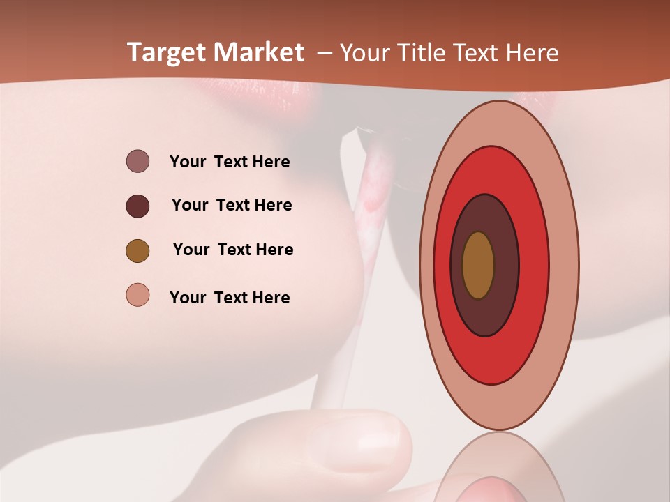 Lips Lipstick Model PowerPoint Template