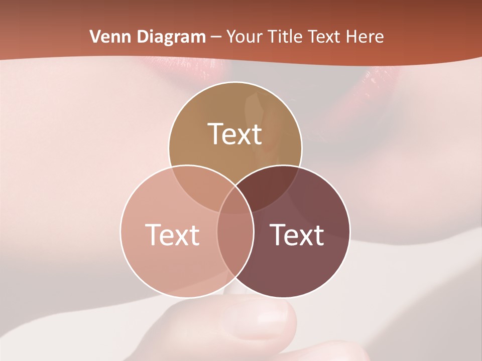 Lips Lipstick Model PowerPoint Template