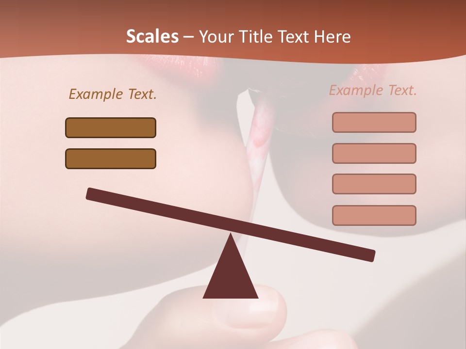 Lips Lipstick Model PowerPoint Template