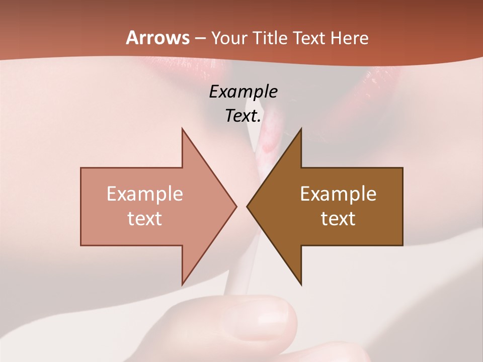 Lips Lipstick Model PowerPoint Template