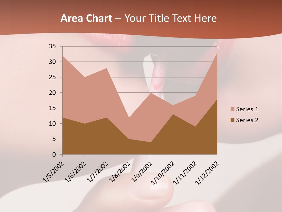Lips Lipstick Model PowerPoint Template