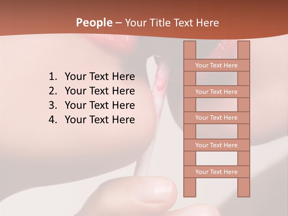 Lips Lipstick Model PowerPoint Template