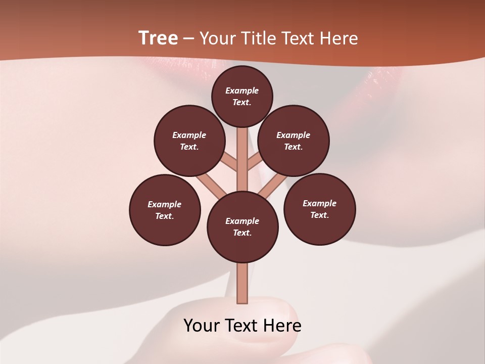 Lips Lipstick Model PowerPoint Template