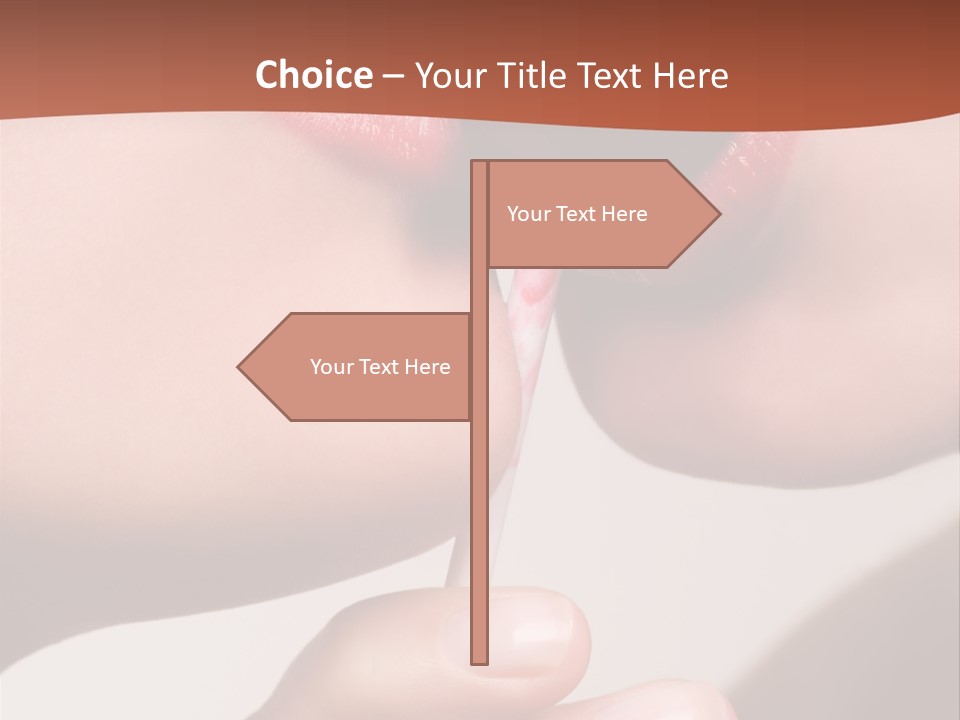 Lips Lipstick Model PowerPoint Template