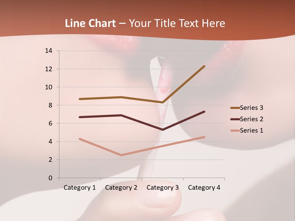 Lips Lipstick Model PowerPoint Template
