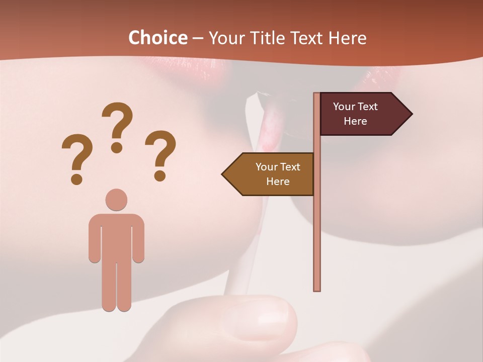 Lips Lipstick Model PowerPoint Template