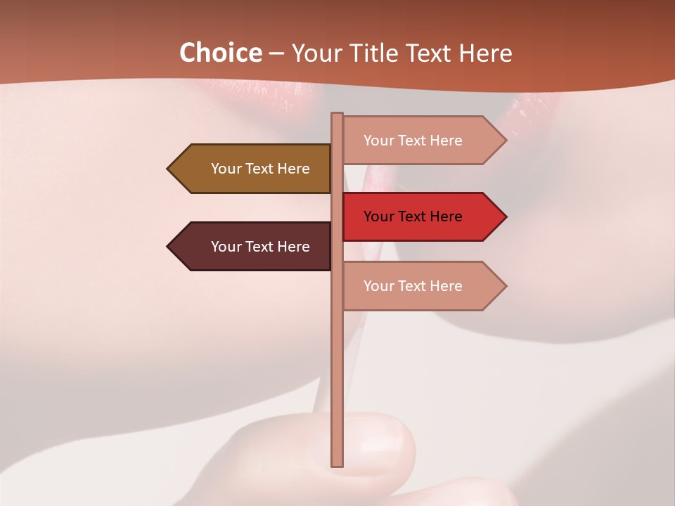 Lips Lipstick Model PowerPoint Template